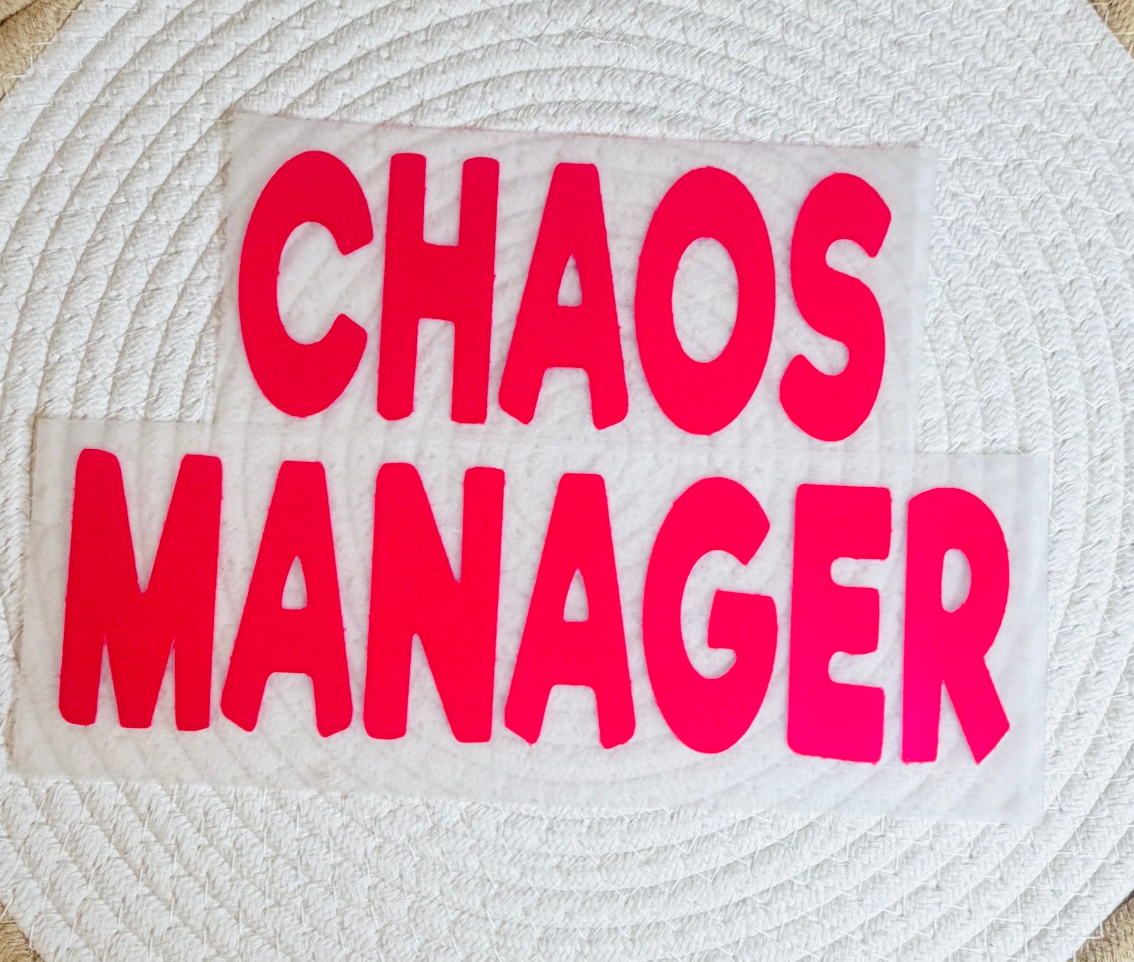 „ CHAOS MANAGER „  Flock-Patch zur Personalisierung. Werde dein eigener Designer!