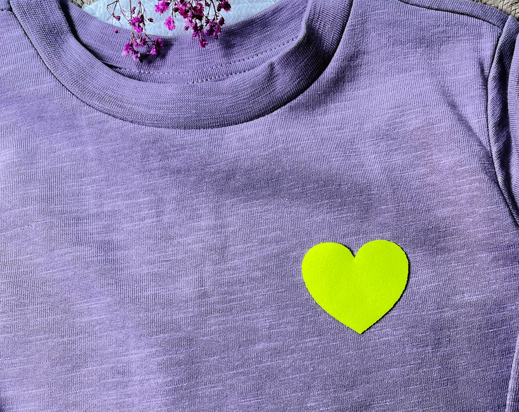 Herzchen aus Flock- Patch in knalligen Neonfarben * Designe dein eignes Unikat und werde zum Hingucker!