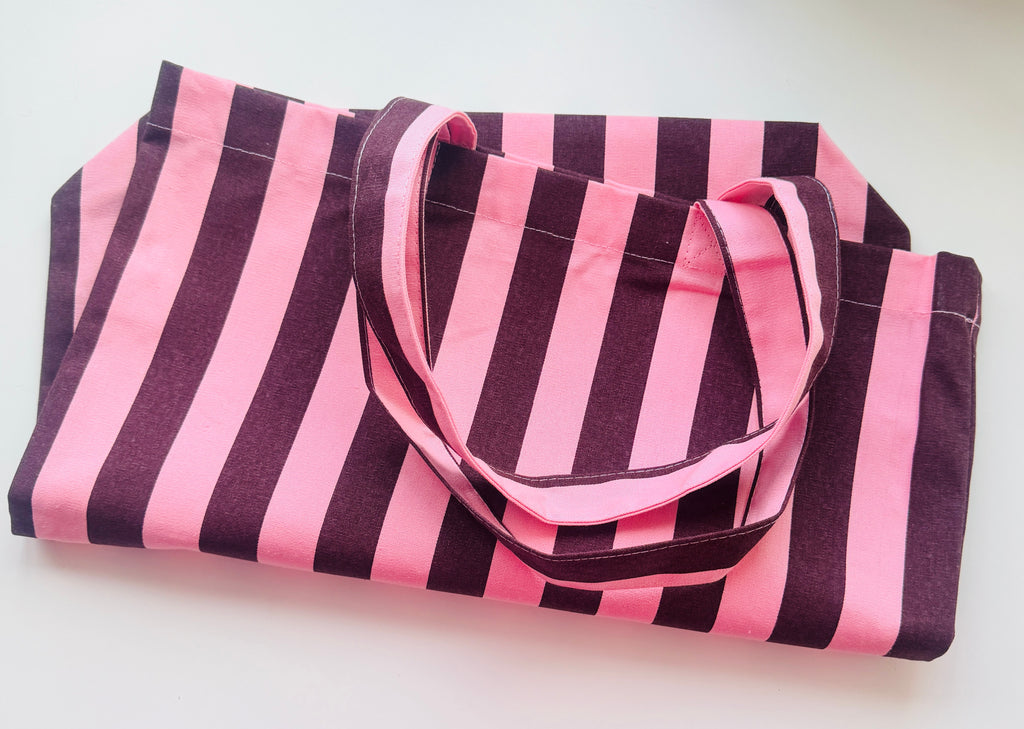 Baumwolltasche in pink oder pink/ braun - Die neue Leinwand für dein neues Unikat! Ideal zum selbst gestalten.