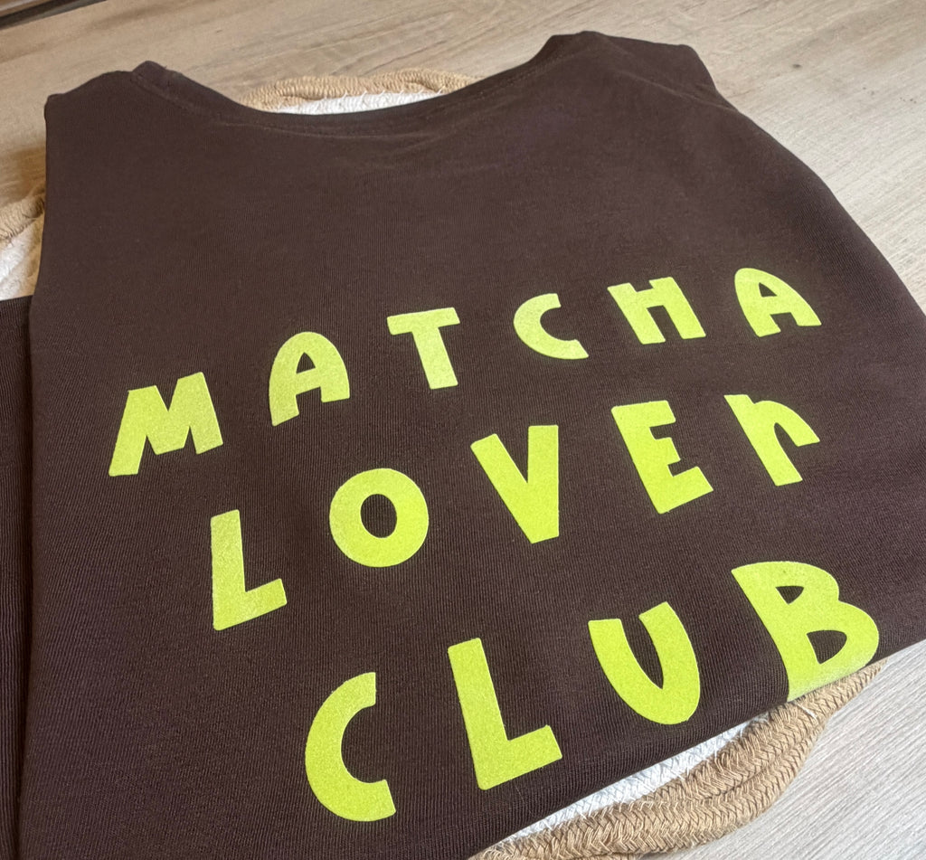 Personalisieren *** FLOCK - PATCH - MATCHA LOVER CLUB - PISTATIENGRÜN ***  für eine edlen & samtigen Look * Eigenproduktion * Patch zum Aufbügeln um ein eigenes Unikat selbst zu gestalten