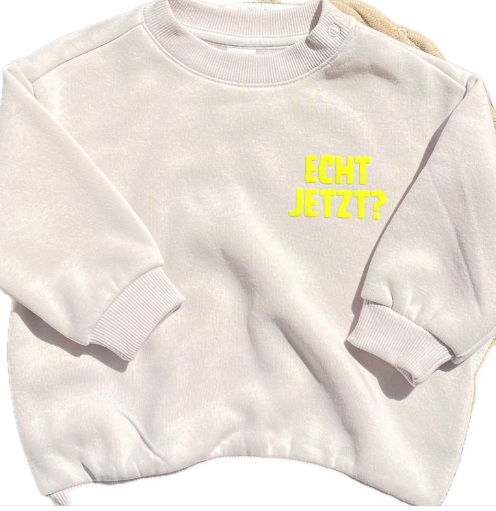 Flock-Patch Mini „Echt jetzt?“ – Samtiges Statement zum Aufbügeln. Designe dein eigenes Unikat!
