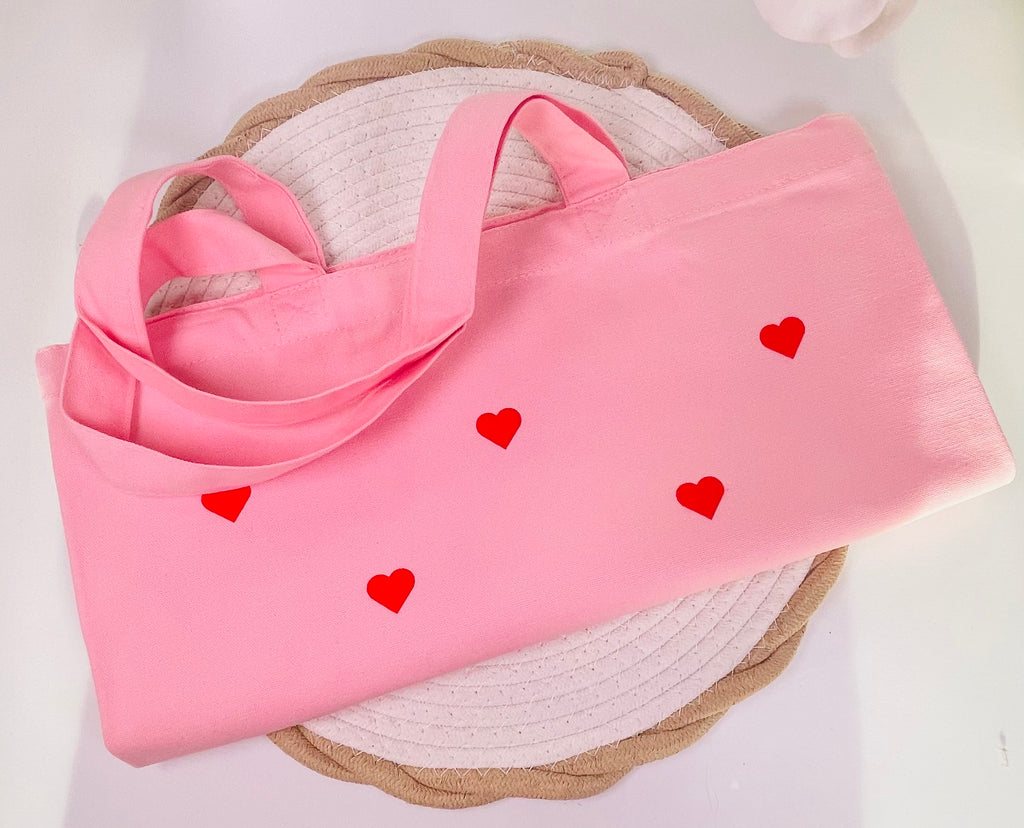 Baumwolltasche in pink oder pink/ braun - Die neue Leinwand für dein neues Unikat! Ideal zum selbst gestalten.