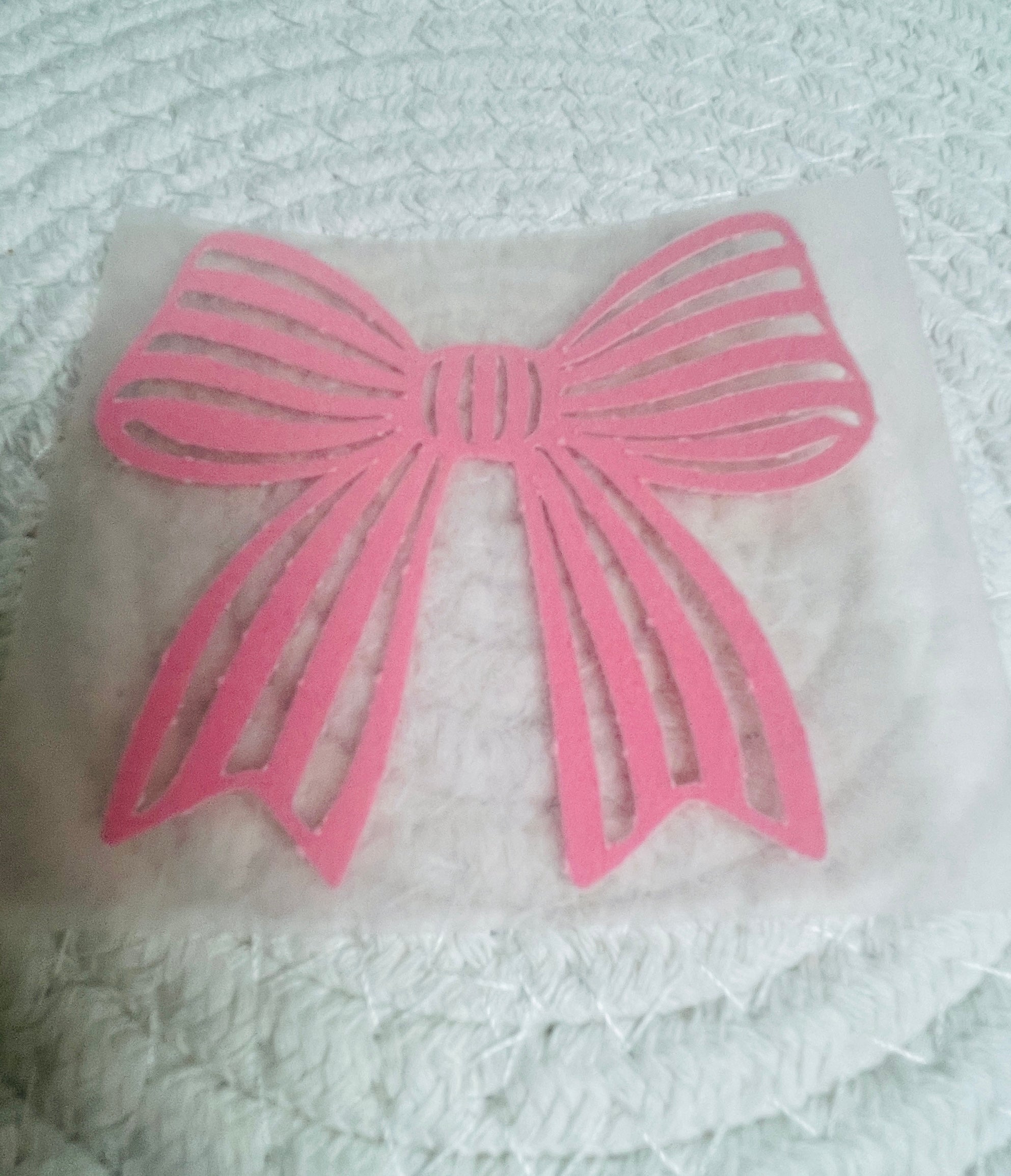 Flock- Patch Schleife Mini in pink * Deine neue Lieblings-Schleife - Samtige Magie zum Aufbügeln - designe dein neues Unikat *